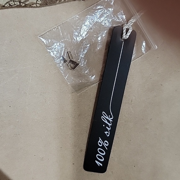 mac & jac 100% Silk, Size 8 Flared Beaded Skirt, NEW with Tags.  Brown / Tan - Picture 11 of 12